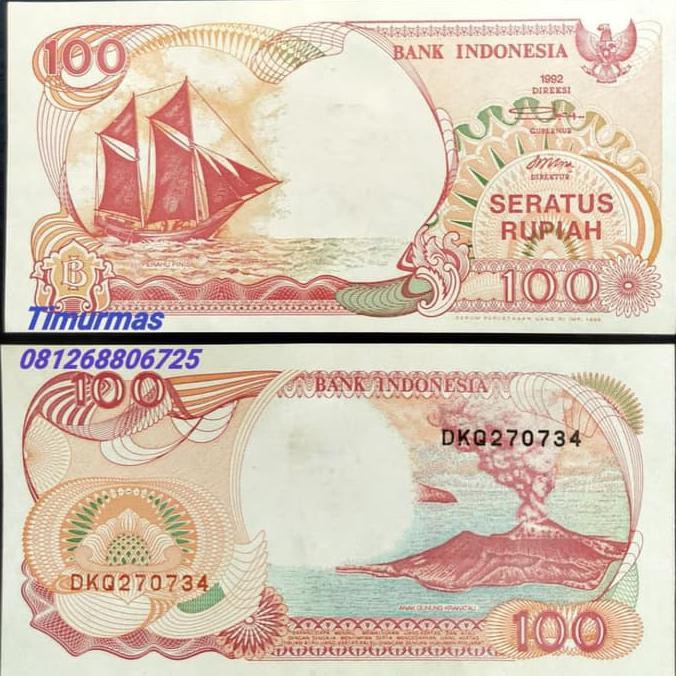 PROMO Uang Lama Kuno 100 Rupiah 1992 Perahu Pinisi