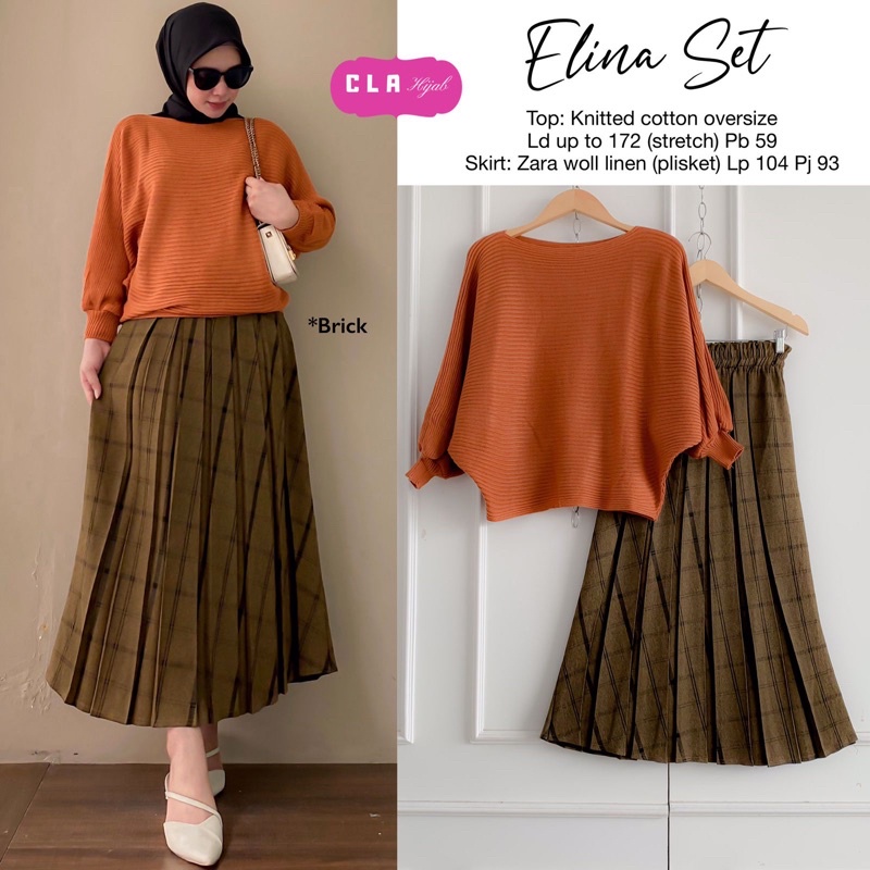 MATAYA SETELAN & ELINA SETELAN ( ATASAN + ROK ) / READY BEST SELLER-Brick