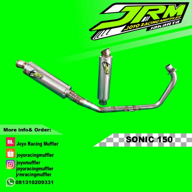 Knalpot racing sonic jrm racing muffler
