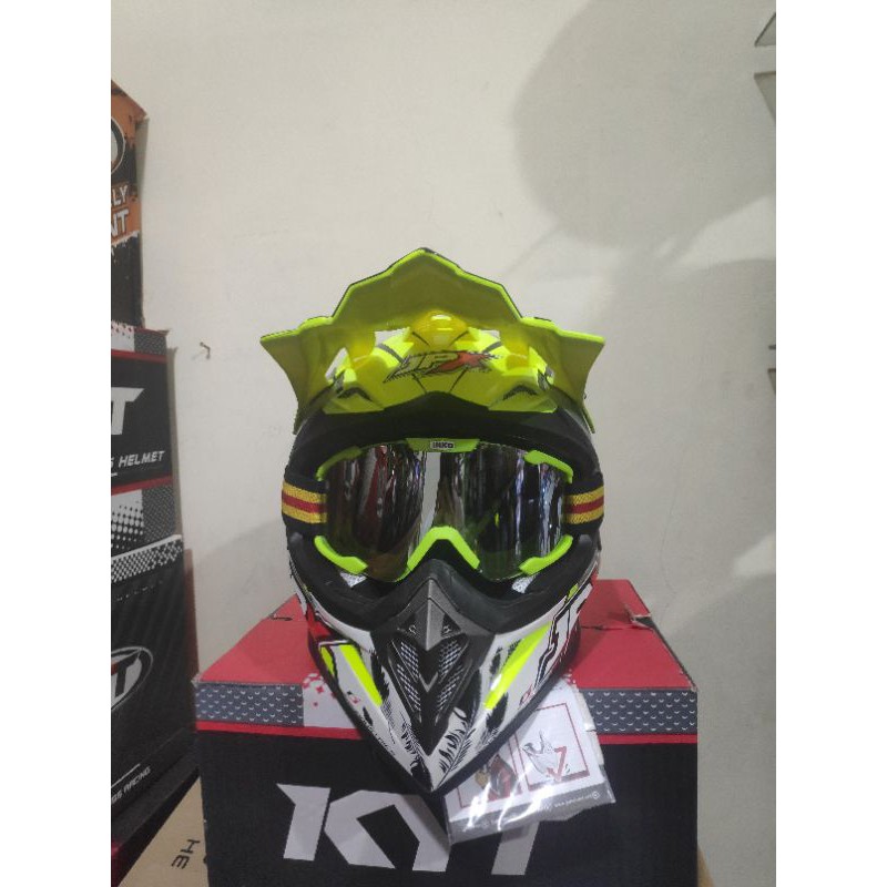 Helm cross JPX  X13 plus kacamata Goggle cross (paket murah ongkir 2kg)