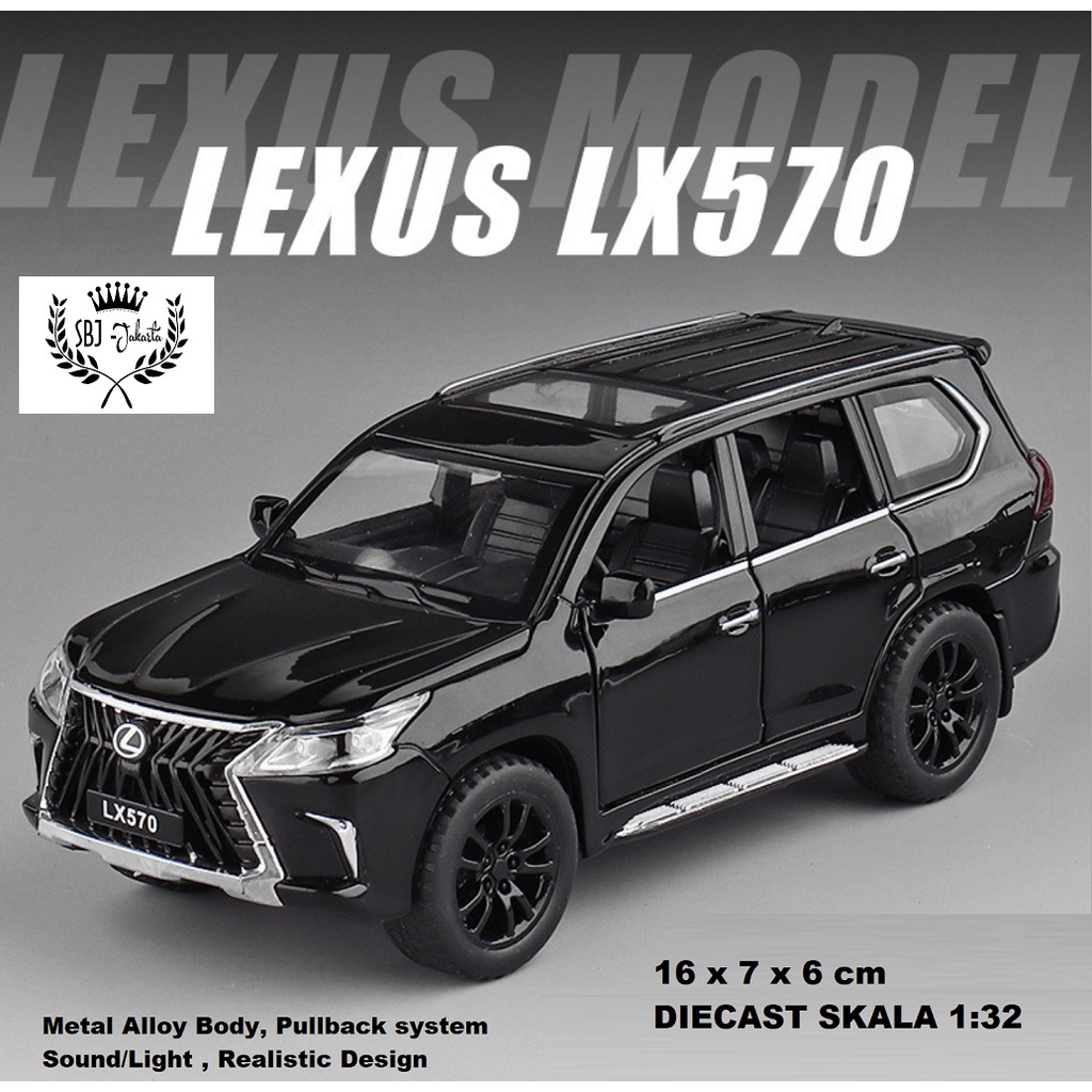 Diecast Miniauto Mobil LEXUS LX570 SUV Skala 1:32 Metal Series