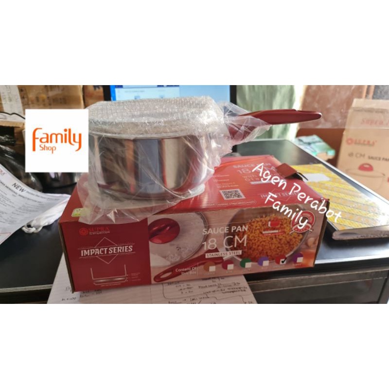 SUPRA SAUCE PAN STAINLESS 18 CM PANCI SUSU GAGANG SUPRA