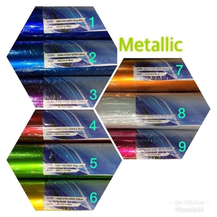 Stiker / sticker profix vinyl metallic / metalik roll 45cm x 15mtr#1