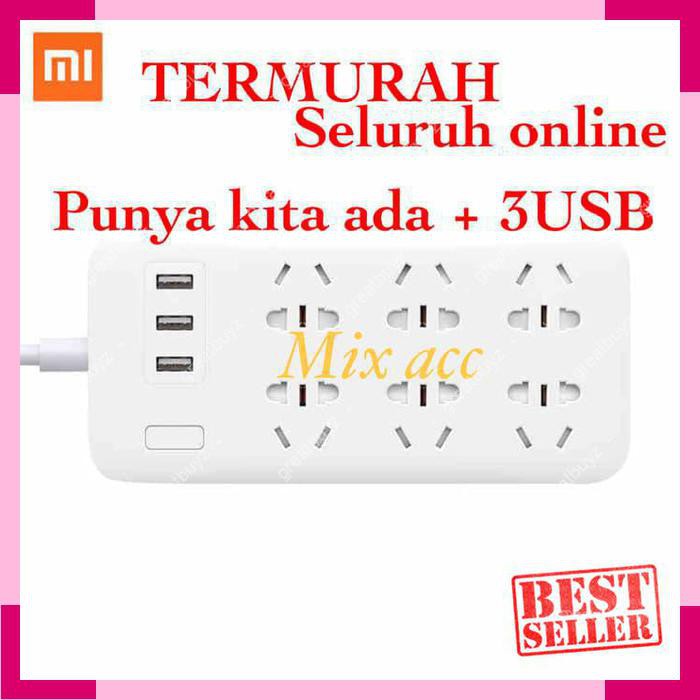 STOP KONTAK XIAOMI/STOP KONTAK USB/STOP KONTAK POWERSTRIP 6 PORT + 3 USB ORIGINAL