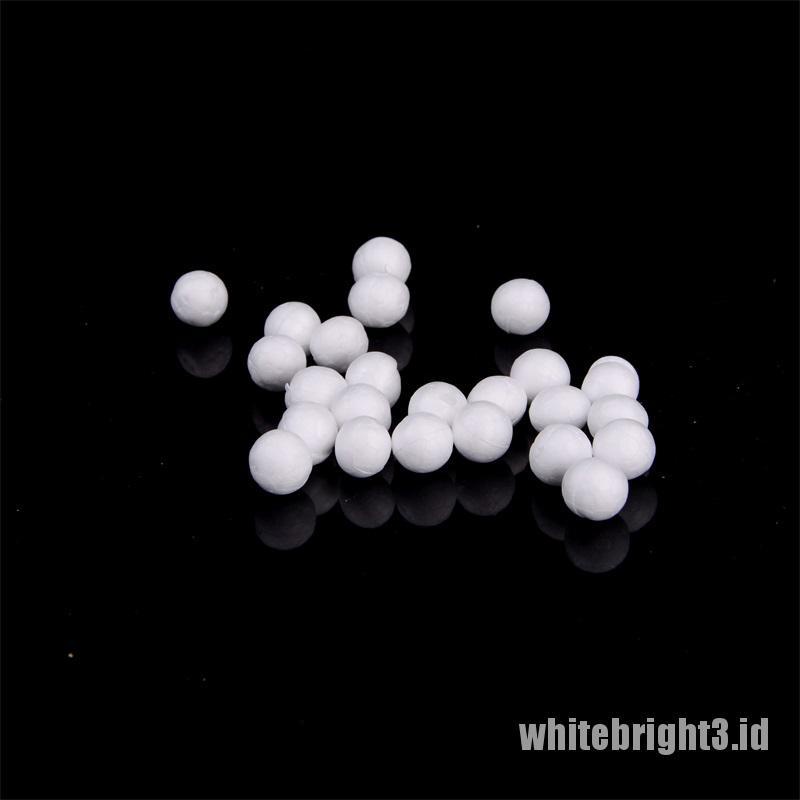 (white3) 20pcs Busa Polystyrene Styrofoam Ukuran 10-40mm