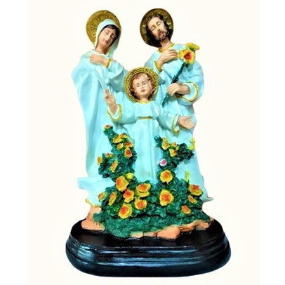 Patung Rohani Katolik/Patung Keluarga Kudus Bunga 30/KK008/Flowered HolyFamily Fiber Religius Statue
