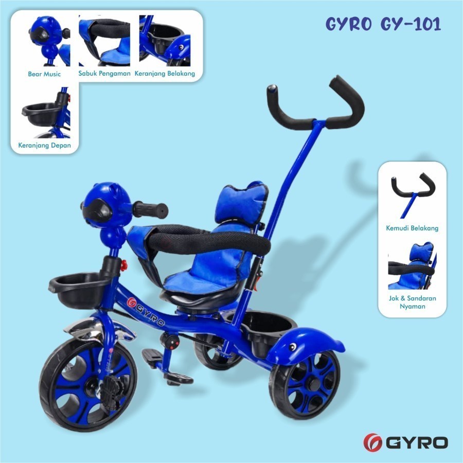 Sepeda Anak - Sepeda Roda Tiga STROLLER GYRO GY 101