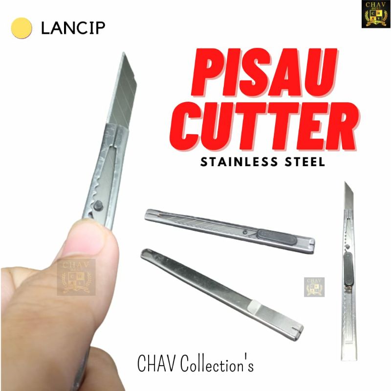 

Pisau Cutter Silet Stainless Steel Lancip dan Tajam