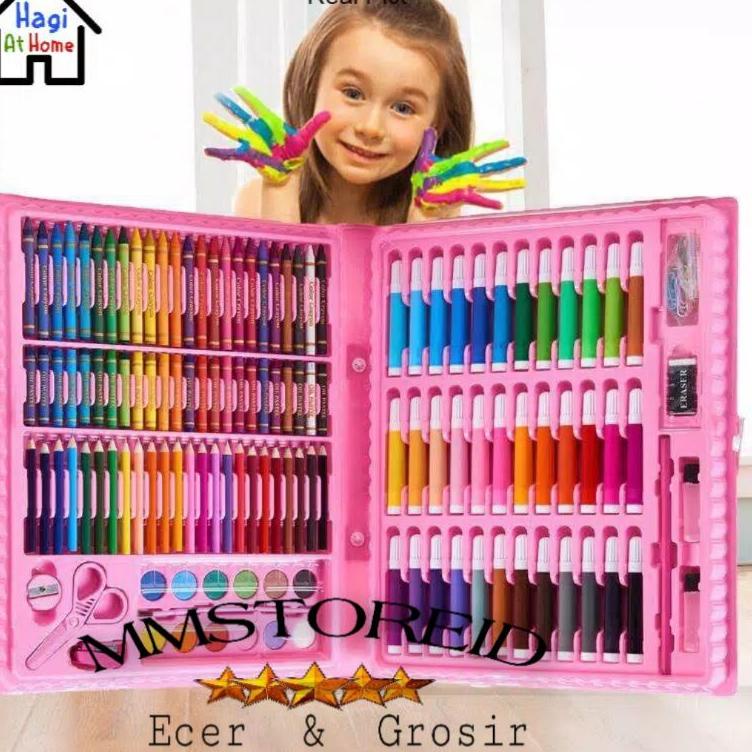 

(PROMO K7097) MM - crayon art set 150 PCS in 1 Art Set Pensil Warna Crayon Full Set Alat Lukis Gulali Books Pencil Menggambar Warna Warni ❀