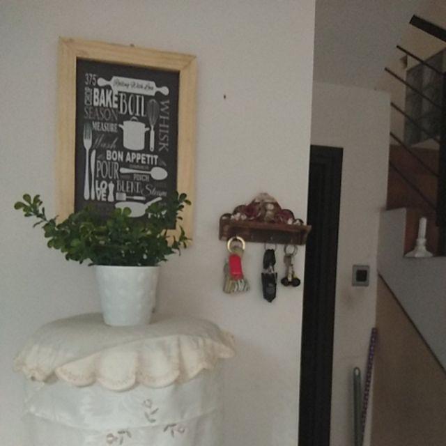 Kh18 - Hiasan Dinding Dekorasi Rumah Frame Bingkai Kayu Quotes Kitchen Cafe Vintage Blackboard