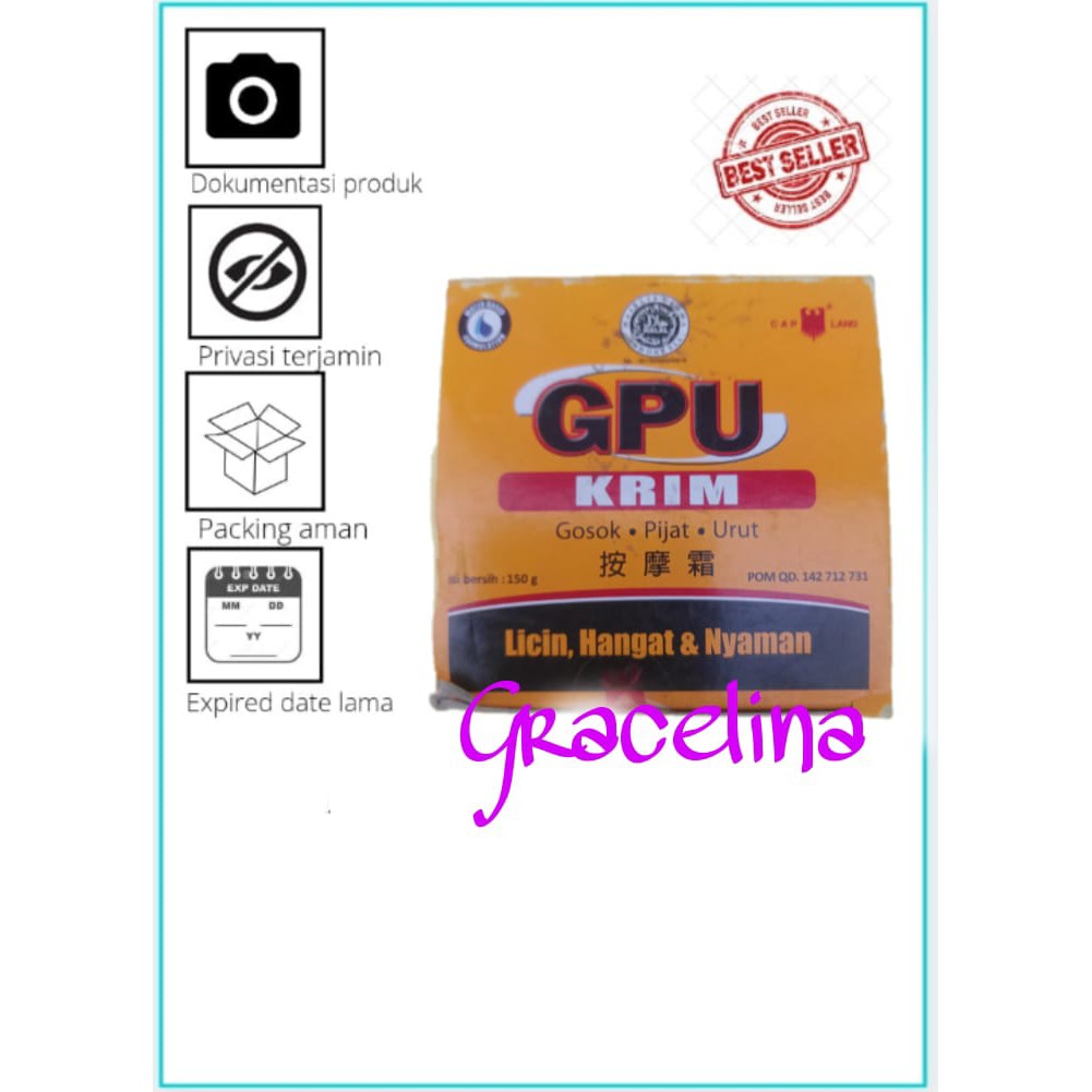 Minyak dan balsem/ Cap Lang Gpu Cream Minyak Sereh 60 g
