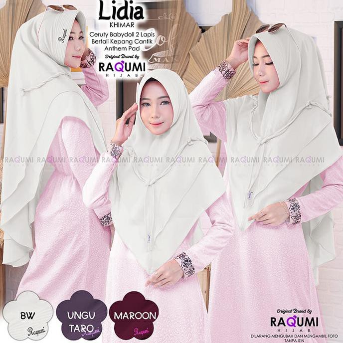 JILBAB LIDIA LAYER ORI RAQUMI HIJAB TERBARU AGUSTUS