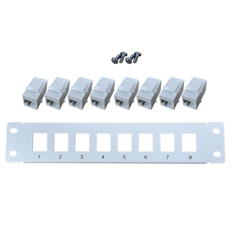 Vivi CAT5e 8port Patch Panel Mendukung Back CAT5e Unshielded Untuk Kabel T568A B Kode w Untuk Kabel RJ45 Rak Dinding Mo