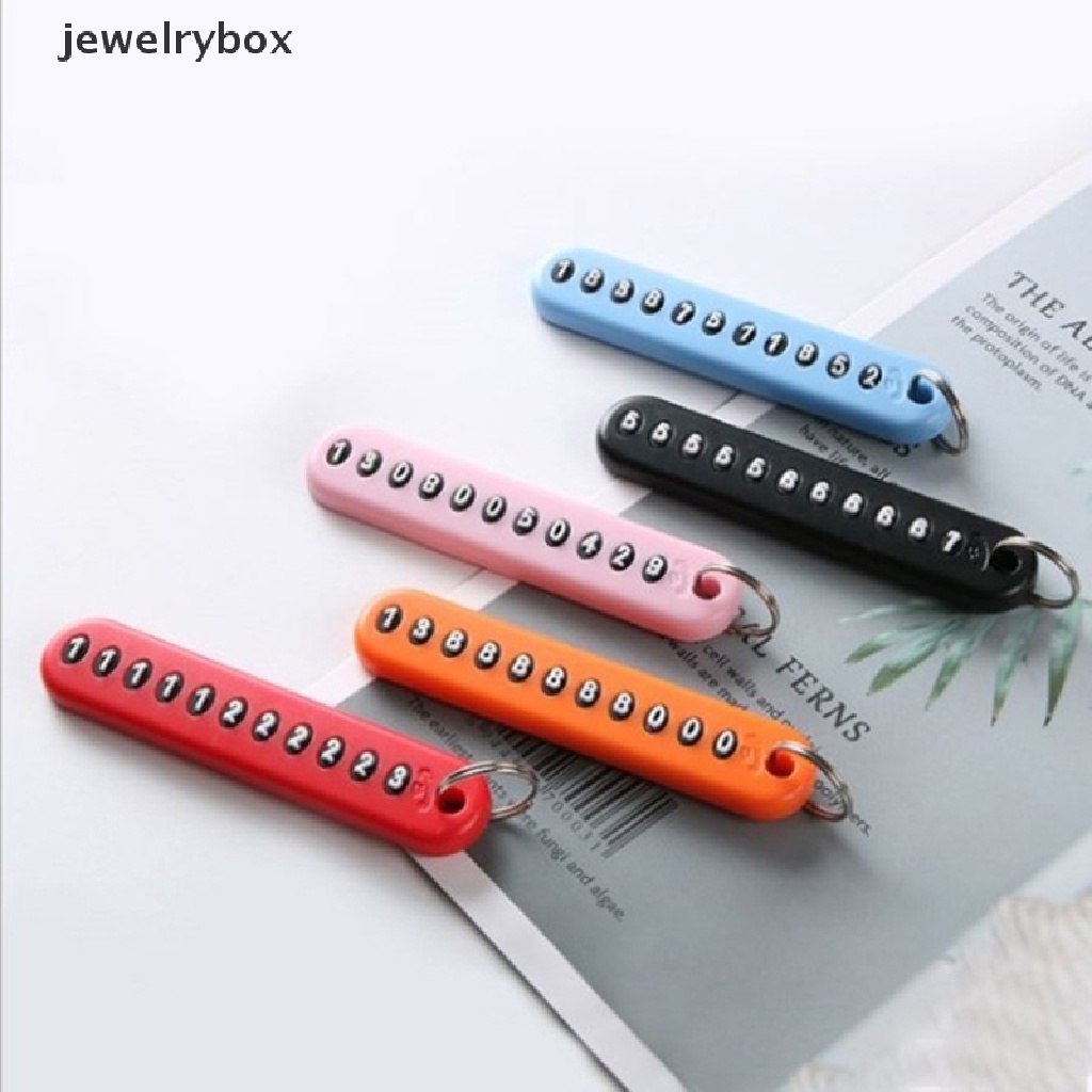 [Box] Mobile Phone Straps Anti-lost Phone Number Plate Car Keychain Pendant Keyring Boutique