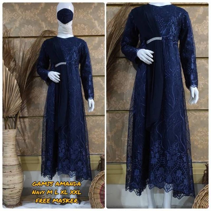 GAMIS TILLE AMANDA/GAMIS SELENDANG/GAMIS PESTA/BY LC