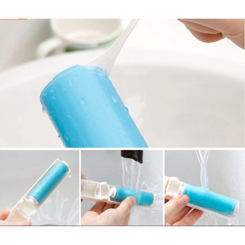 【Theredsunrisesiwy.id】New Reuseable Sticky Picker Upper Cleaner Lint Roller Dust Hair Remover Brush