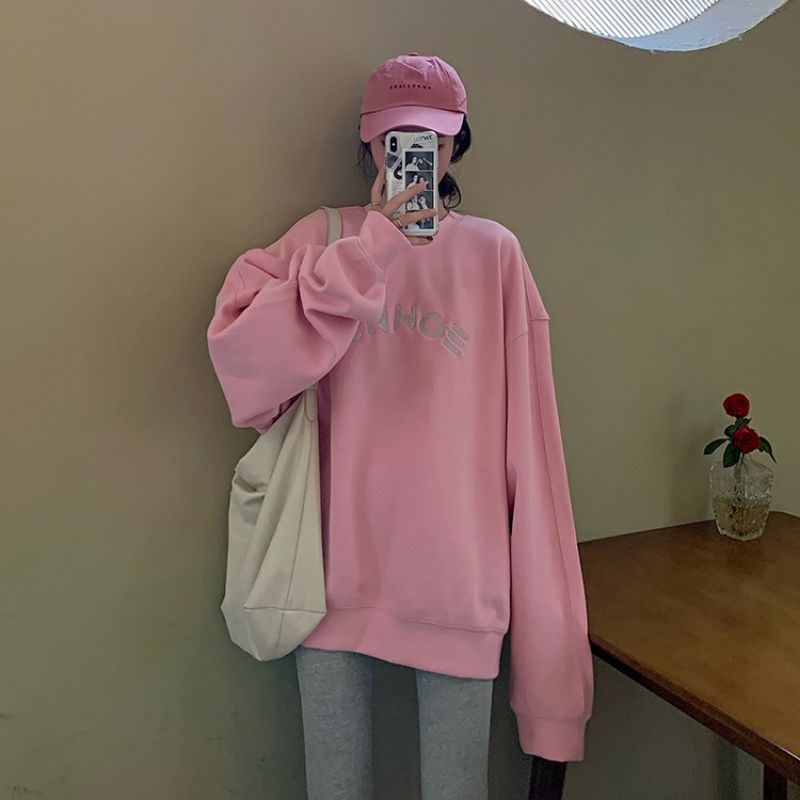 (S - 6XL) Sweater BIG SIZE CHNGE Boy Girl Cream Burgundy Sweatshirt Korean Harajuku style Fashion Crewneck Change Urban Style Unisex Jumbo Oversize 5XL 4XL 3XL 2XL XL L M jaketin aja