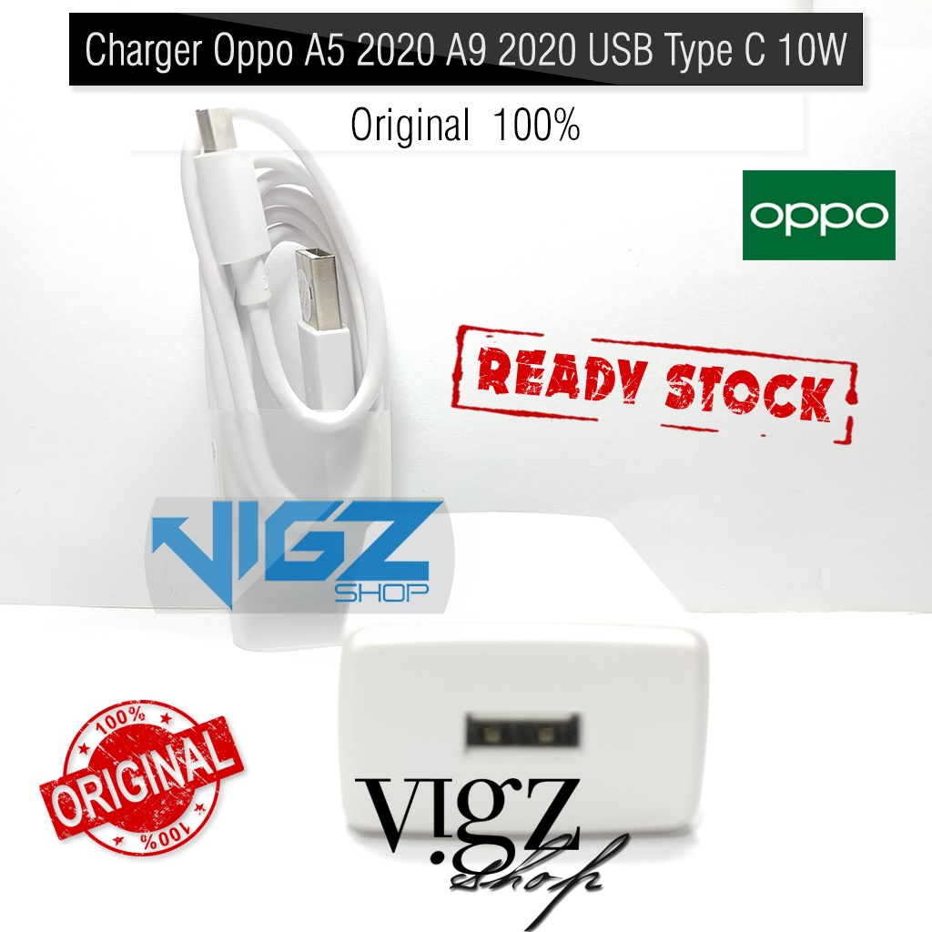 Charger OPPO A16 A5 2020 A9 2020 USB Type C 10W Original 100%