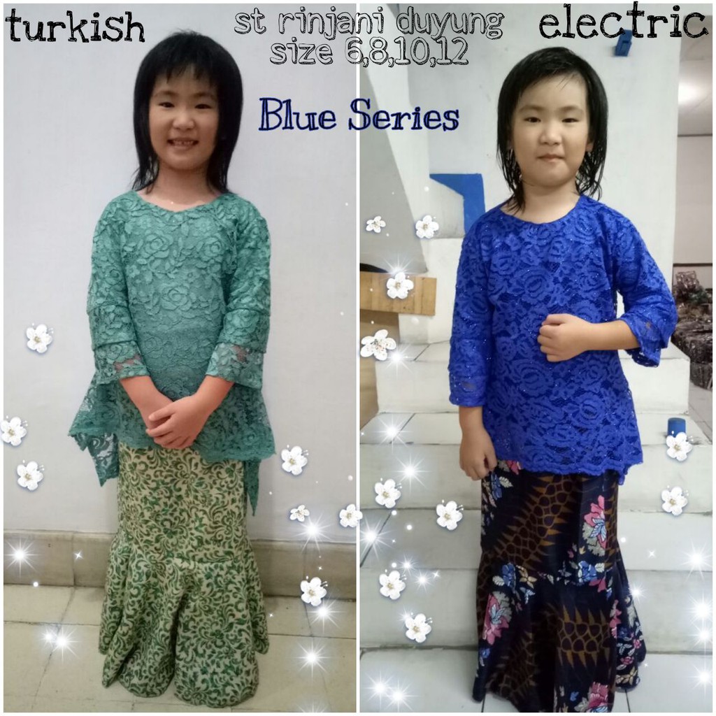 SB Collection Stelan Atasan Janira Kebaya Kartini Dan Rok Duyung Batik Anak Wanita