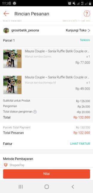 Maura Couple - Sania Ruffle Batik Couple Ori Ndoro Jowi Dnt Garansi Termurah