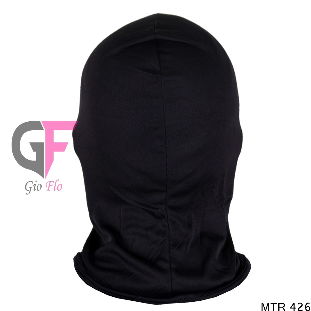 GIOFLO Masker Full Face Ninja Polos Pengendara Motor Black / MTR 426