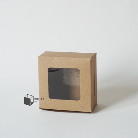 

Box Kraft Jendela 10x10x5 cm, Kotak Kue, Packaging Dimsum, Snack box BM 10105