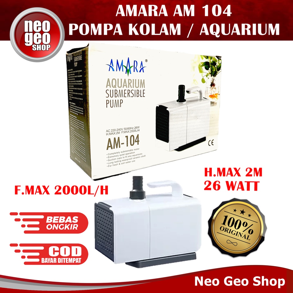 AMARA AM104 AM 104 Mesin Pompa Air Power Head Aquarium Kolam