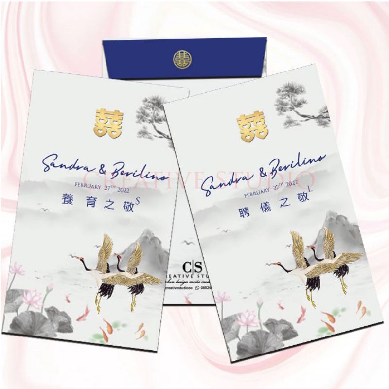 

#J011 CUSTOM ANGPAO JUMBO BIG SMALL WEDDING/ SANGJIT/ENGAGEMENT/ BRIDESMAIDS MODERN