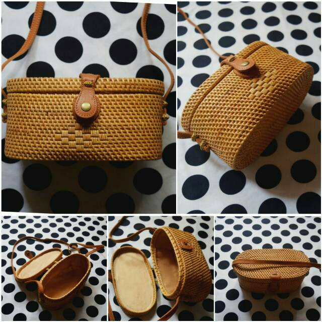 Tas Rotan Bulat, Grace Bag A | round rattan bag original bali Lombok murah