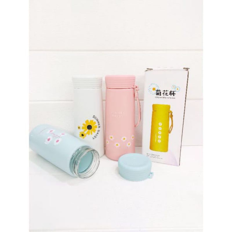 Botol Minum Kaca Daisy 450Ml