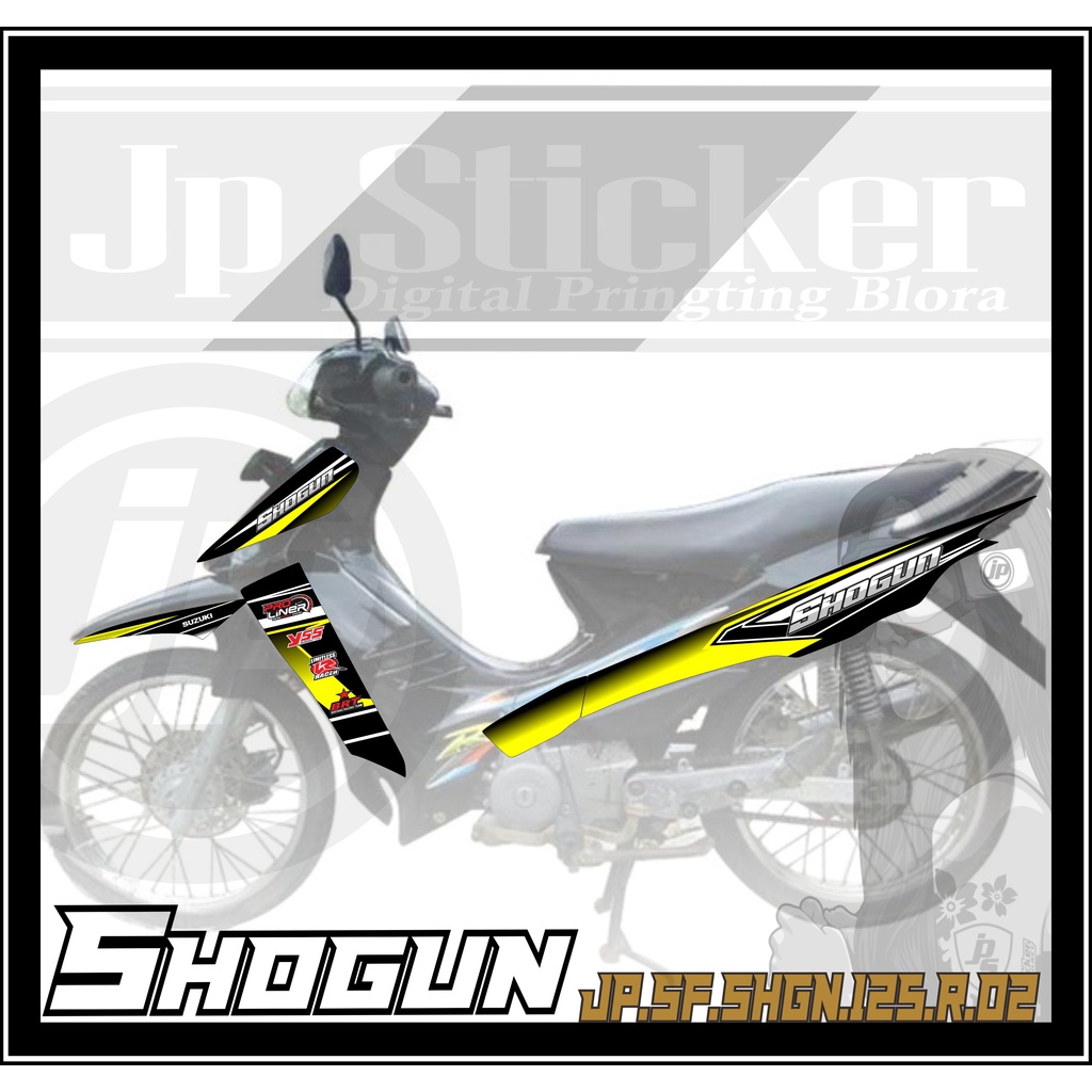 Sticker Striping Shogun 125R - Stiker Aksesoris Body Motor Suzuki SHOGUN 125 List Variasi Hologram J