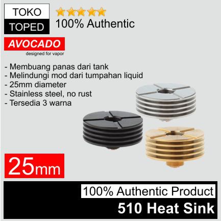 AN Authentic Avocado 510 Heat Sink 25mm | 25 rdax rdtax heatsink stainless