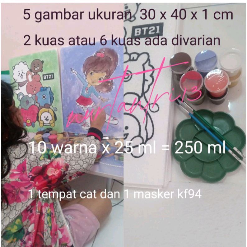 

paket melukis anak styrofoam gambar cat lukis