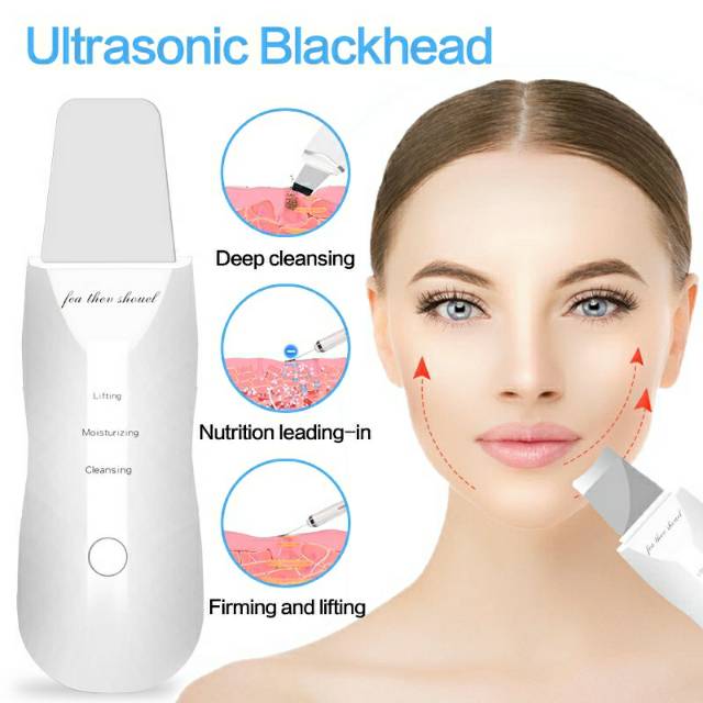 WIRELESS skin scrubber ultrasonic pembersih wajah angkat kulit mati kerutan minyak wajah