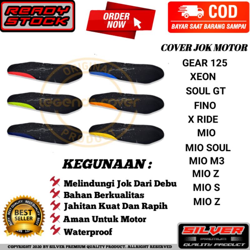 Cover jok motor / sarung jok motor Gear 125 / Mio S M3 Z / Fino / X Ride dan sejenisnya Waterproof