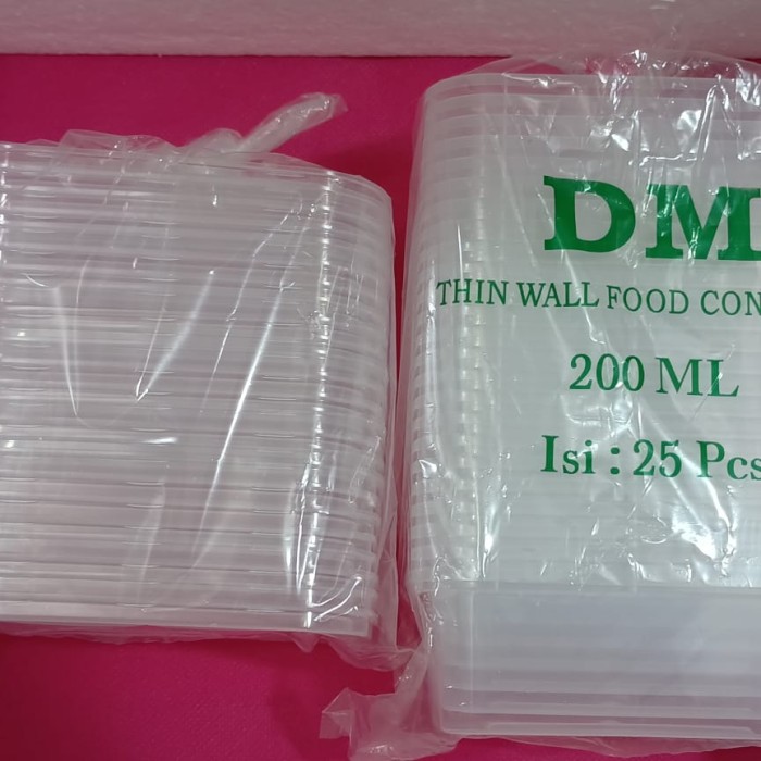 Thinwall DM Kotak Makan REC Persegi panjang 200Ml 250Ml 300Ml Toples - 200ml