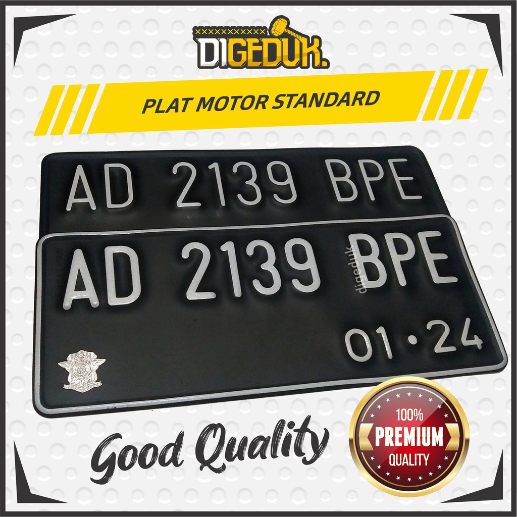 PLAT NOMOR MOTOR (satu pasang)