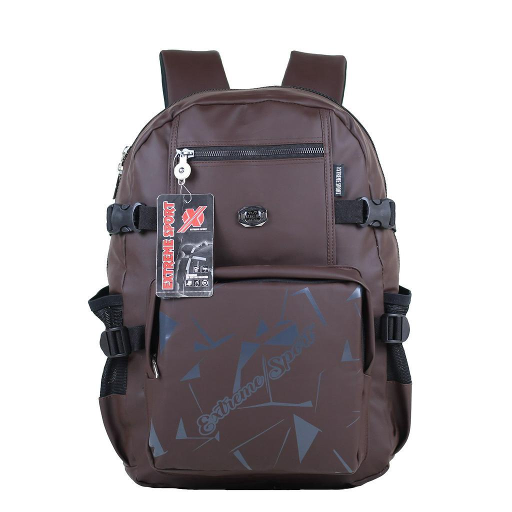 Tas Ransel Extreme SMP SMA Kuliah Model Distro Terbaru Waterproof Water Resistant Tahan Air Outdoor Warna Coklat Backpack SMP SMA Kuliah Premium Bahan Import Terbaru Mat Laptop Bonus Raincover Tas Laptop In Kuat Beban Berat