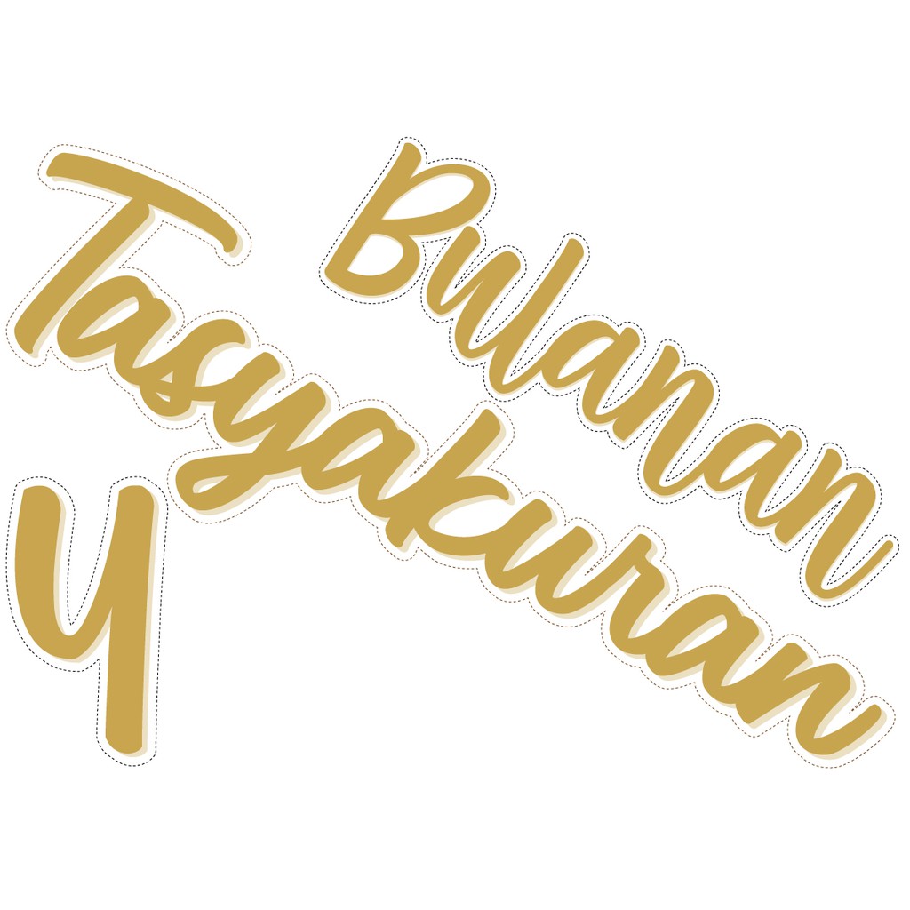 Tulisan Dekorasi Backdrop Syukuran Tasyakuran Aqiqah Khitanan 4 7 Bulanan Bahan Sticker