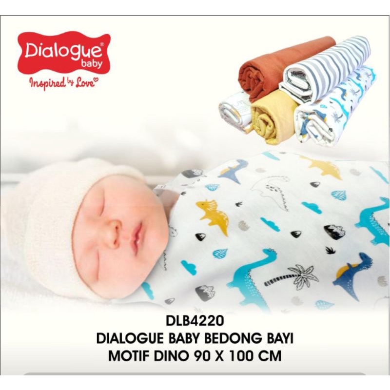 Dialogue bedong bayi motif dino 100x90 DLB4220