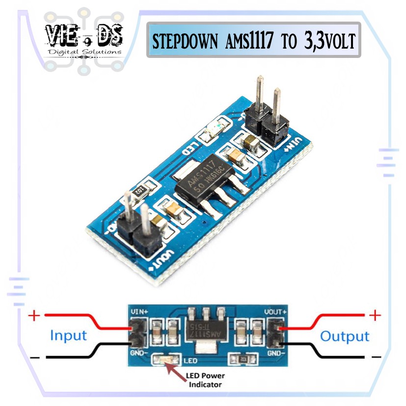 stepdown ams1117 to 3,3volt atau to 5 volt