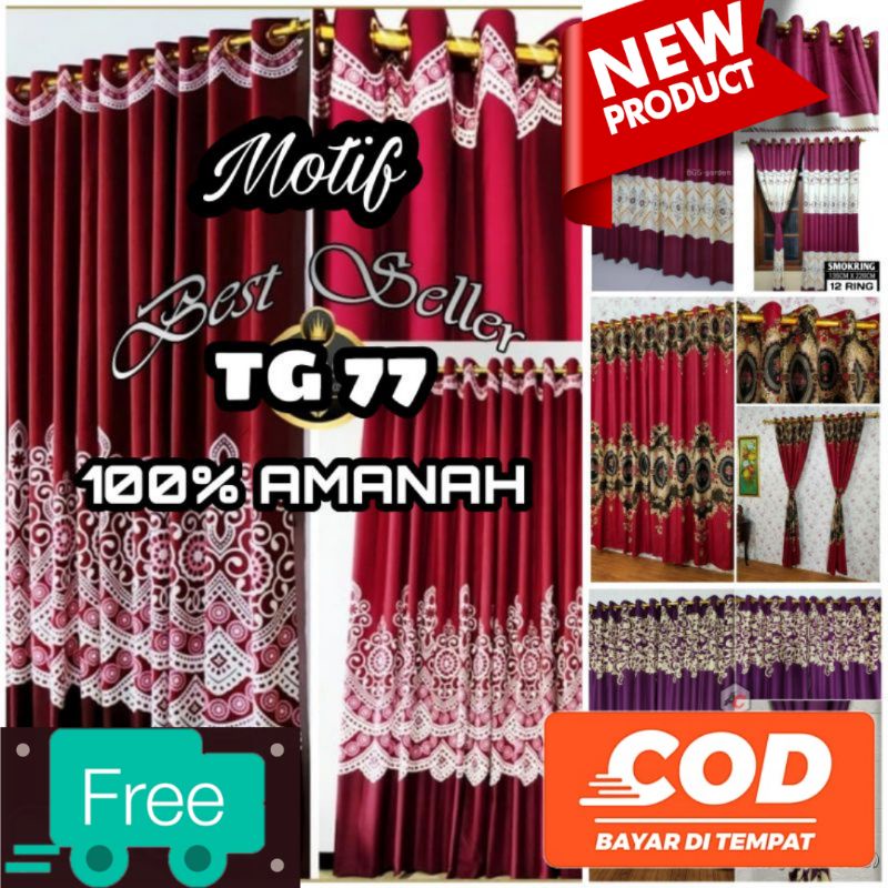 GORDEN SMOKRING BESAR MURAH 12 RING MOTIF BATIK BEST SELLER