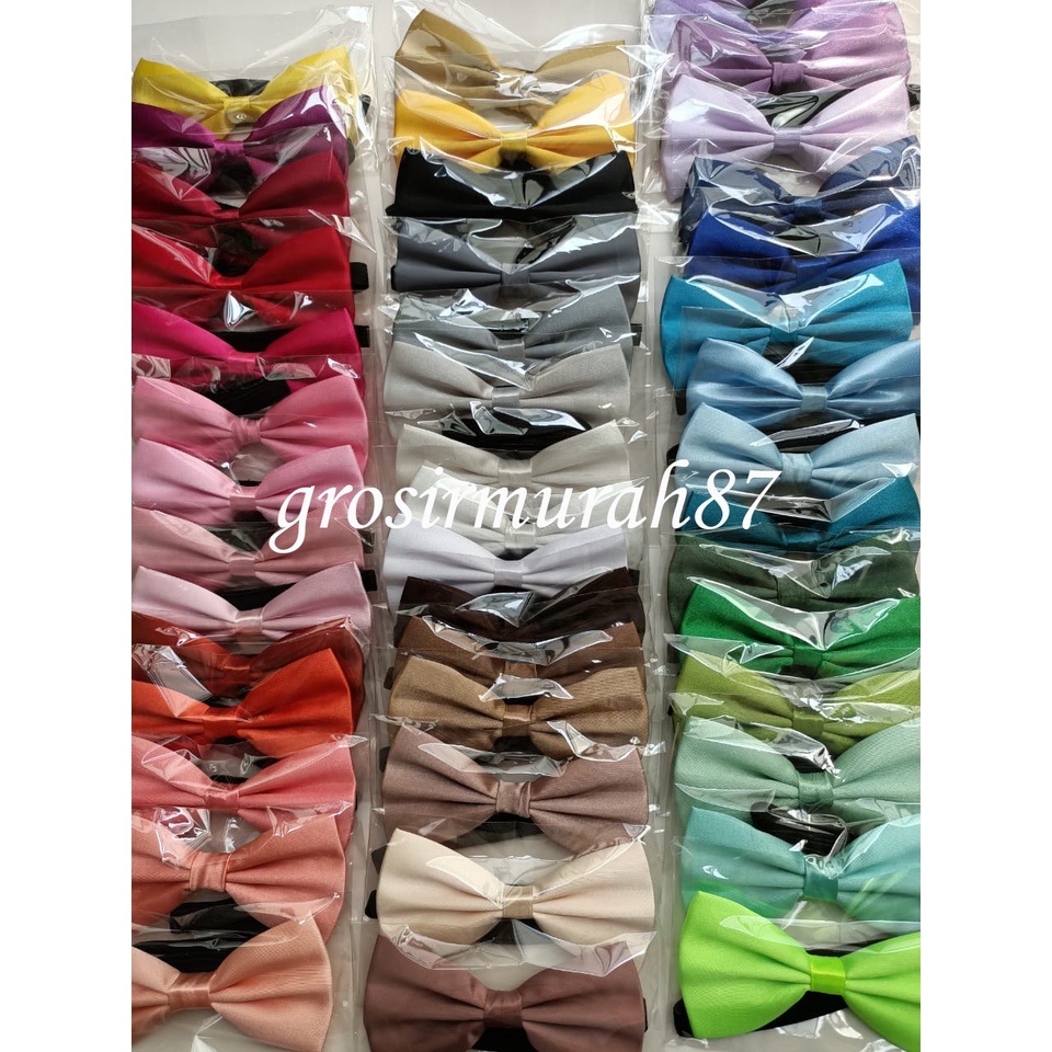 dasi kupu dewasa anak polos silk satin premium termurah grosir