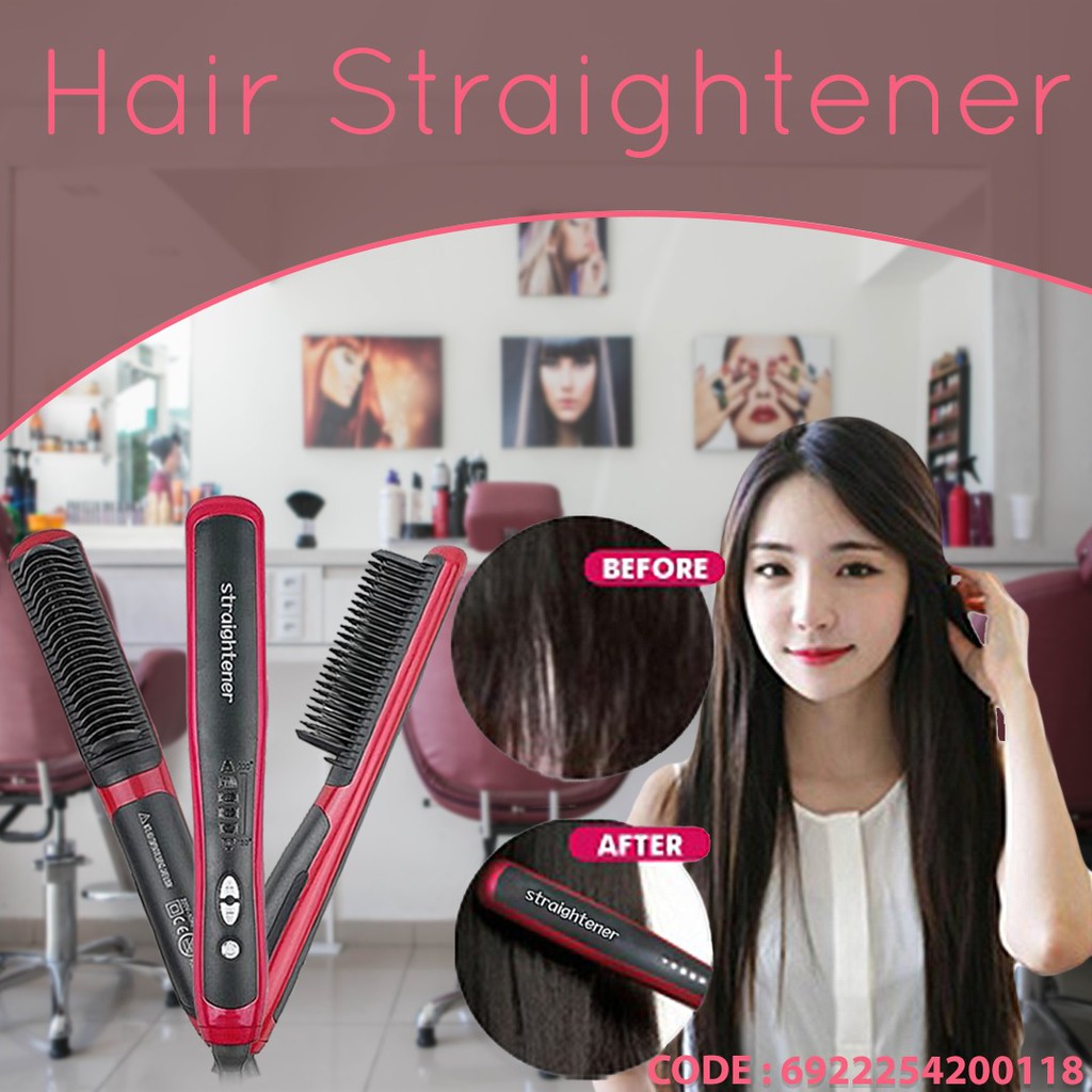 Sisir Pelurus Rambut Permanen Wanita Original Viral Catokan Rambut Vlasy Electric Fast Hair Straight