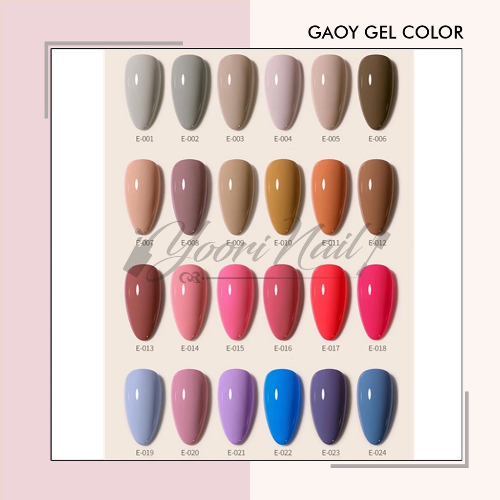 Gaoy color (E001-E036) gel polish light luxury series nail art gel kutek gel warna