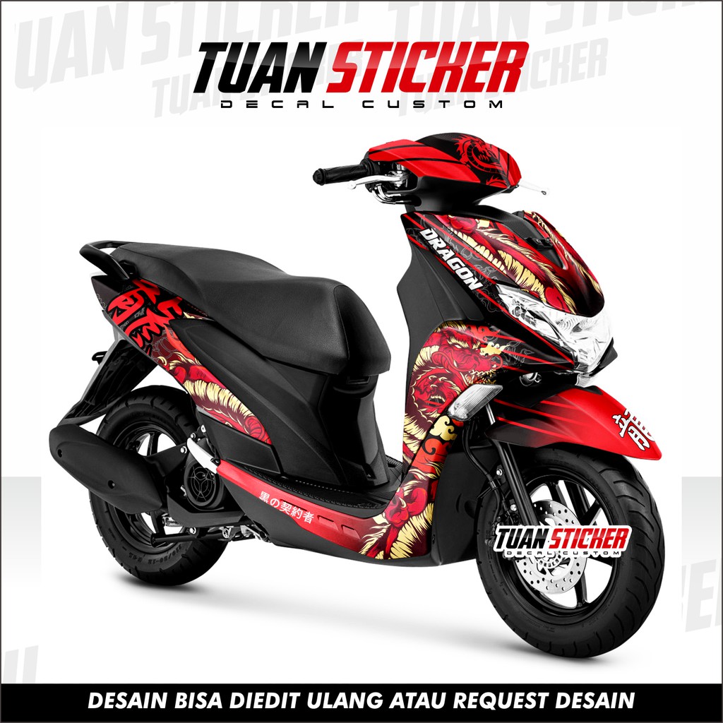 Sticker Decal Freego, Sticker Yamaha freego, Striping Freego full body, Stiker Yamaha Freego dragon
