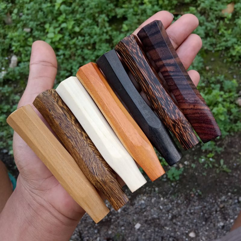 Once Pipa Motif Segi 6 Panjang 9cm Varian 13 Kayu Langka Nusantara ORIGINAL!!!