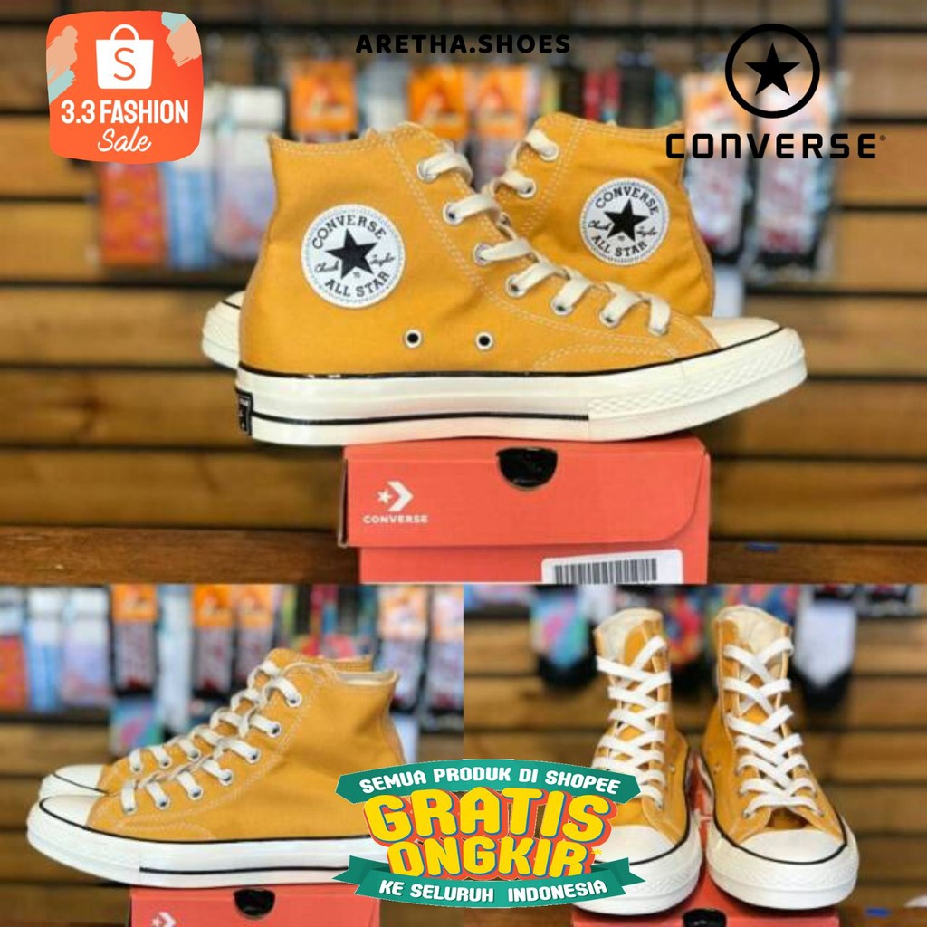 converse kuning mustard
