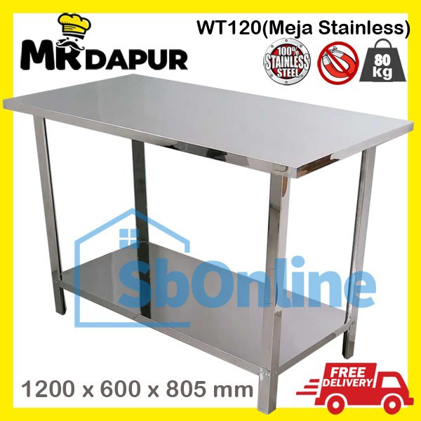 Work Table Meja Kerja Stainless Steel Mr Dapur WT 1 Original