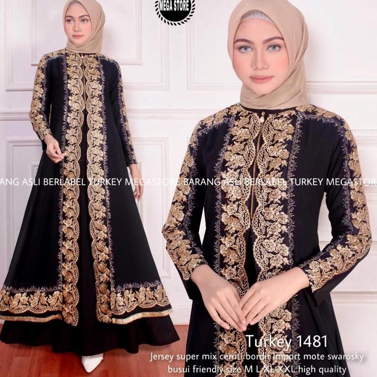 [Mjw31au22ᴺ] Gamis Turkey 1481 Hawa #380 Dress Busana Muslimah By Original Mega Farzolla 2
